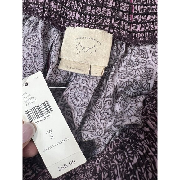 NWT anthropologie vanessa virginia Small top Purple Augusta Lace Off Shoulder - Picture 2 of 7